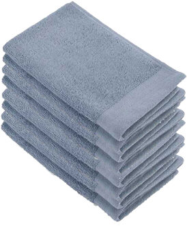 Walra Soft Cotton Gastendoekjes 30x50 cm 550gram Blue - 8 stuks Blauw