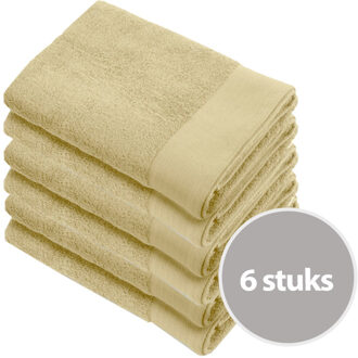 Walra Soft Cotton Handdoek 50 x 100 cm 550 gram Maisgeel - 6 stuks - 50x100 cm