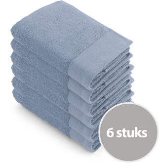 Walra Soft Cotton Handdoek 50x100 cm 550gram Blue - 6 stuks