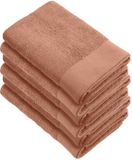 Walra Soft Cotton Handdoek 60 x 110 cm 550 gram Terra - 6 stuks - 60x110 cm