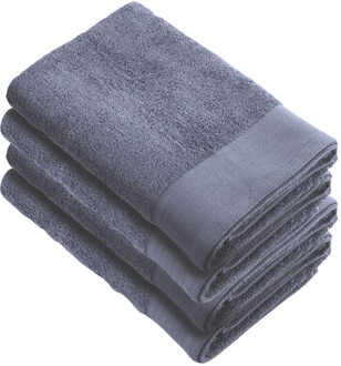 Walra Soft Cotton Handdoek 70 x 140 cm 550 gram Indigo - 4 stuks - 70x140 cm