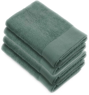 Walra Soft Cotton Handdoek 70 x 140 cm 550 gram Legergroen - 4 stuks - 70x140 cm