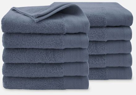 Walra Soft Cotton Handdoeken 50 x 100 cm - 550 gr/m² - Indigo - 10 stuks - 50x100 cm