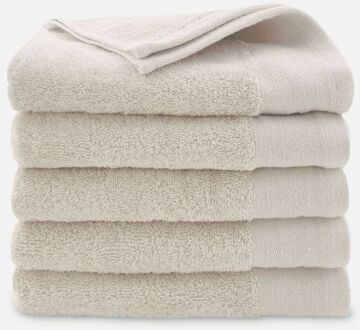 Walra Soft Cotton Handdoeken 50 x 100 cm - 550 gr/m² - Kiezel Grijs - 5 stuks - 50x100 cm