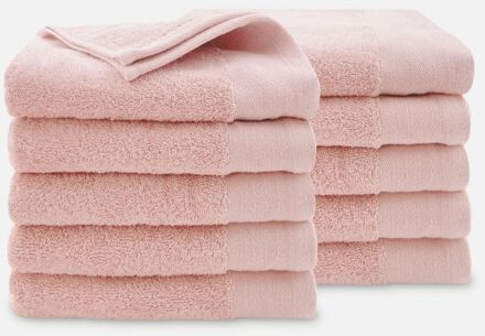 Walra Soft Cotton Handdoeken 50 x 100 cm - 550 gr/m² - Roze - 10 stuks Donker Groen - 50x100 cm