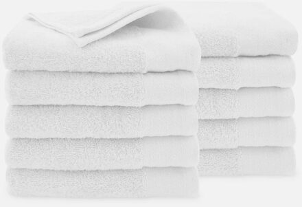 Walra Soft Cotton Handdoeken 50 x 100 cm - 550 gr/m² - Wit - 10 stuks - 50x100 cm