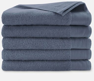 Walra Soft Cotton Handdoeken 70 x 140 cm - 550 gr/m² - Indigo - 5 stuks - 70x140 cm
