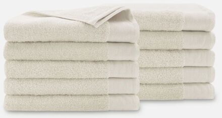 Walra Soft Cotton Handdoeken 70 x 140 cm - 550 gr/m² - Kiezel Grijs - 10 stuks - 70x140 cm