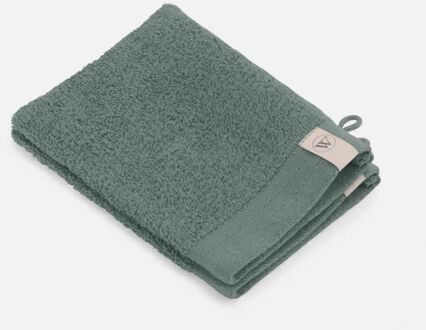 Walra Soft Cotton Washandje 16 x 21 cm 550 gram Legergroen - 2 stuks - 16x21 cm