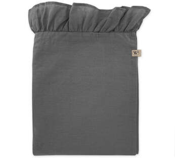 Walra Tafellaken Lovely Linen Ruffles - 1400x2400mm - Antraciet