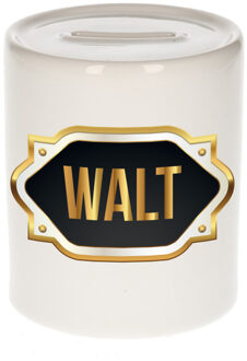 Walt naam / voornaam kado spaarpot met embleem - Naam spaarpotten Multikleur