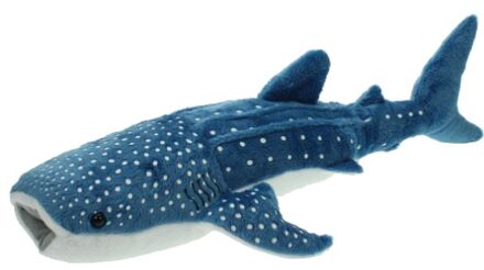 Walvis haai knuffel - pluche - blauw - 54 cm - Haaien/Vissen - Dieren