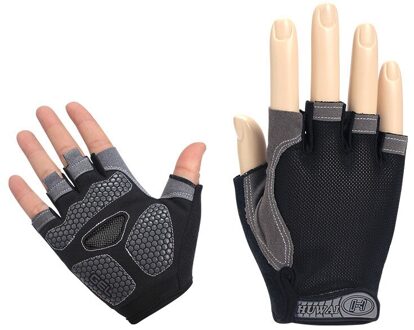Wanayou Vrouwen Halve Vinger Sport Handschoenen, Anti-Slip Demping Outdoor Dunne Gewichtheffen Handschoenen, body Building Training Handschoenen zwart