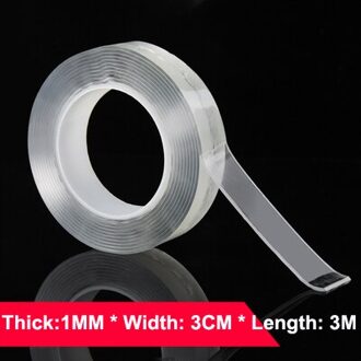Wanci Nano Transparante Dubbelzijdige Tape Is Waterdicht, Temperaturen, Sterke, Hoge Viscositeit En Geen Mark 1mm-3CM-3M