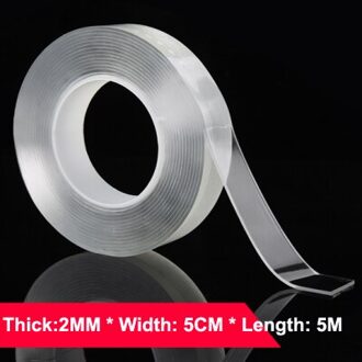 Wanci Nano Transparante Dubbelzijdige Tape Is Waterdicht, Temperaturen, Sterke, Hoge Viscositeit En Geen Mark 2mm-5CM-5M