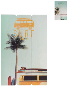 Wand decoratie surf - diverse varianten - 38x58 cm