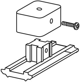 wand- en plafondbevestiging SQUARE 48 V, wit