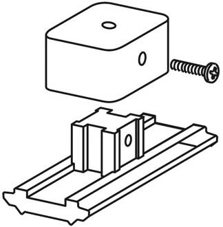 wand- en plafondbevestiging SQUARE 48 V, zwart