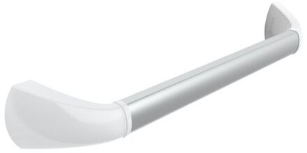Wandbeugel - 400mm greep blank geanodiseerd kap - wit hoogglans - 8010.400.01