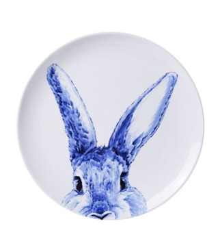 wandbord Haas 26.5 cm Wit-Blauw