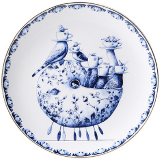 wandbord Redmer Hoekstra Slak 20 cm Wit