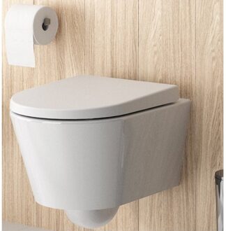 Wandcloset Pack AQS Urby Verkort Rimless 49 cm Wit Aquasplash