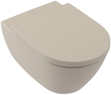 Wandcloset Villeroy & Boch Subway 2.0 Diepspoel Zonder Spoelrand Mat Almond Beige