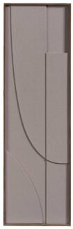 Wanddecoratie Abstract - - 115x35 Cm - MDF - Beige