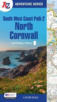 Wandelatlas 2 Adventure Atlas South West Coast Path North Cornwall | A-Z Map Company