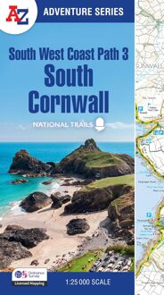 Wandelatlas 3 Adventure Atlas South West Coast Path South Cornwall | A-Z Map Company