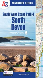 Wandelatlas 4 Adventure Atlas South West Coast Path South Devon | A-Z Map Company