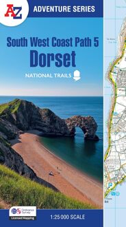 Wandelatlas 5 Adventure Atlas South West Coast Path - Dorset | A-Z Map Company