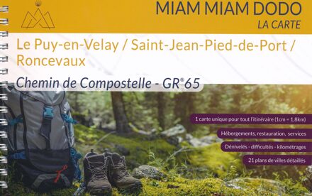 Wandelatlas Miam Miam Dodo Chemin de Compostelle - GR 65 | Les Editions du Vieux Crayon