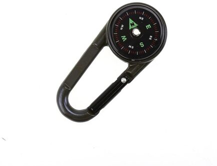 Wandelen Metalen Karabijnhaak Mini Kompas Thermometer Sleutelhanger 3 In 1 Kompas Camping Wandelen