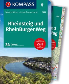 Wandelgids 5222 Kompass Wanderführer Rheinsteig und RheinBurgenWeg | Kompass