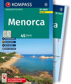 Wandelgids 5860 Kompass Wanderführer Menorca, 45 Touren mit Extra-Tourenkarte | Kompass