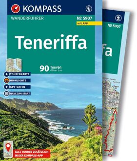Wandelgids 5907 Kompass Wanderführer Teneriffa, 90 Touren mit Extra-Tourenkarte | Kompass