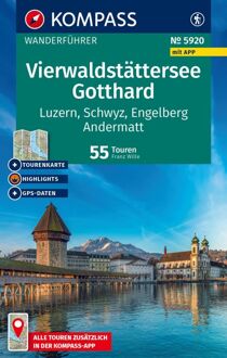 Wandelgids 5920 Kompass Wanderführer Vierwaldstättersee - Gotthard | Kompass