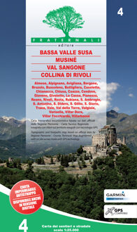 Wandelkaart 04 Bassa Valle Susa, Musinè, Val Sangone, Collina di Rivoli | Fraternali editore