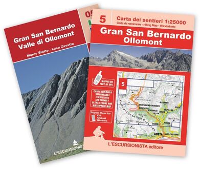 Wandelkaart 05 Gran San Bernardo: valle di Ollomont | L'Escursionista editore