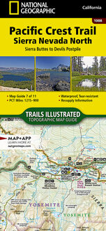 Wandelkaart 1008 Pacific Crest Trail: Sierra Nevada North | National Geographic