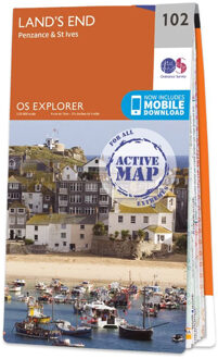 Wandelkaart 102 OS Explorer Map | Active Land's End | Ordnance Survey