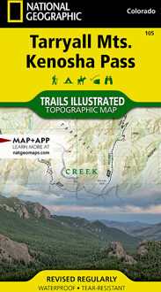 Wandelkaart 105 Topographic Map Guide Tarryall Mountains, Kenosha Pass | National Geographic