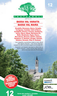 Wandelkaart 12 Bassa Val Varaita - Bassa Val Maira | Fraternali editore