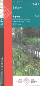 Wandelkaart 14/3-4 Topo25 Stekene | NGI - Nationaal Geografisch Instituut