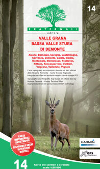 Wandelkaart 14 Valle Grana, Bassa Valle Stura di Demonte | Fraternali Editore