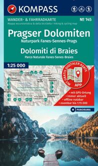 Wandelkaart 145 Pragser Dolomiten - Dolomiti di Braies | Kompass
