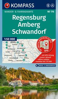 Wandelkaart 176 Regensburg - Amberg - Schwandorf | Kompass