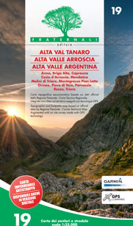 Wandelkaart 19 Alta Val Tanaro, Alta Valle Arroscia, Alta Valle Argentina | Fraternali Editore
