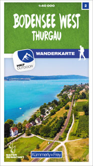 Wandelkaart 2 Bodensee West / Thurgau | Kümmerly & Frey